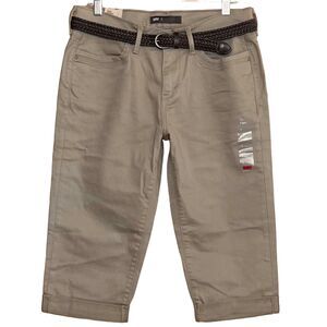 Levi's 515 NWT Women's Jeans Capri Size 8 Tan High Rise Belted Cuffed Stretch